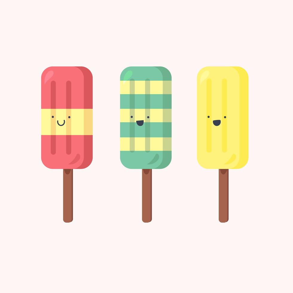 Vector set of ice-creams