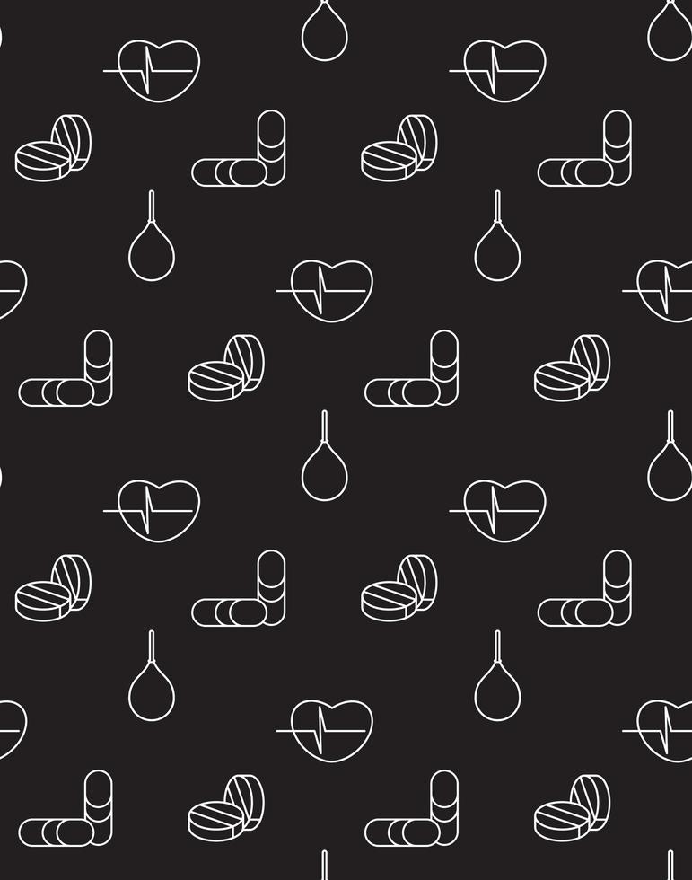 Medicine icons seamless pattern vector