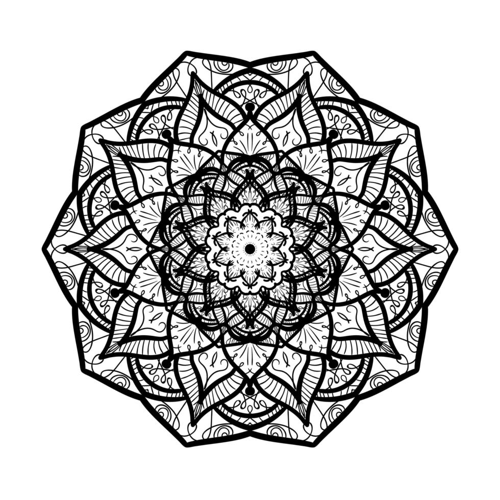 Mandala Line Template vector