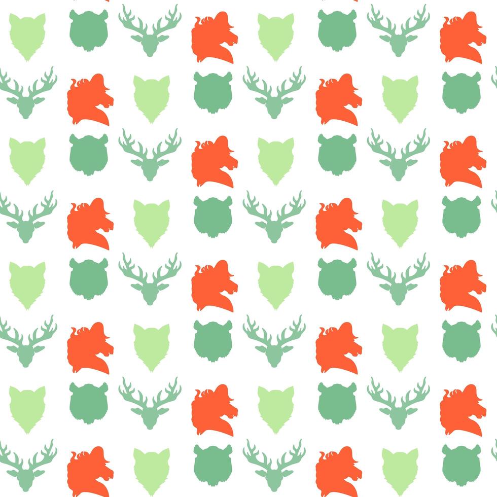 Wildlife seamless pattern vector