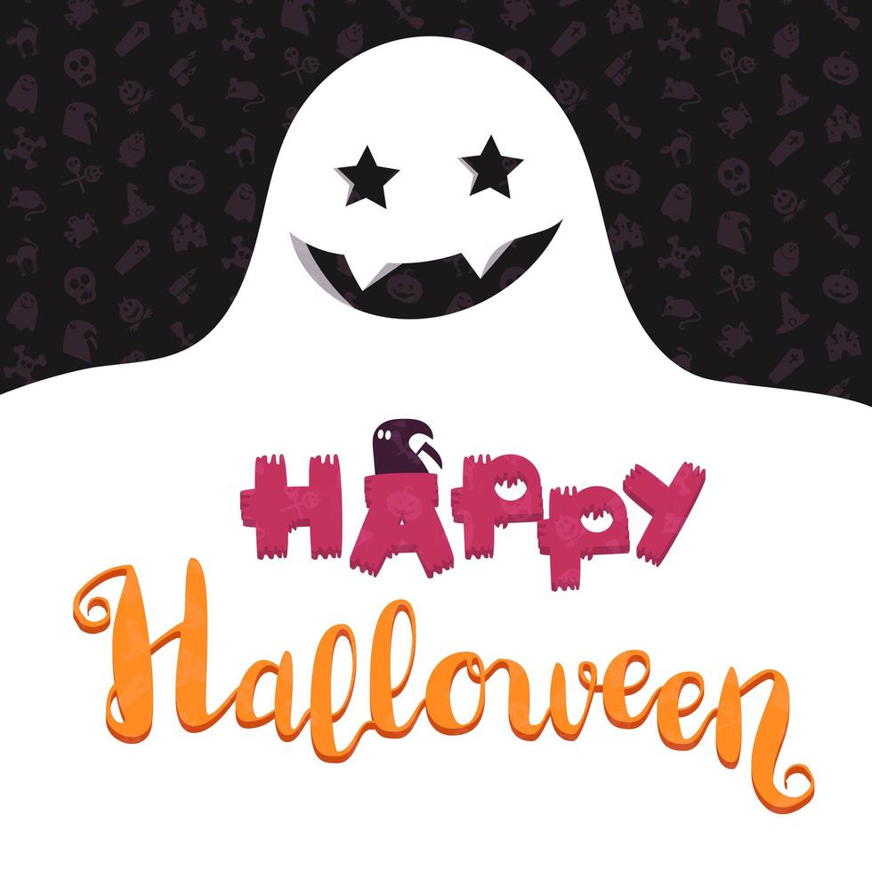 Happy Halloween Lettering vector