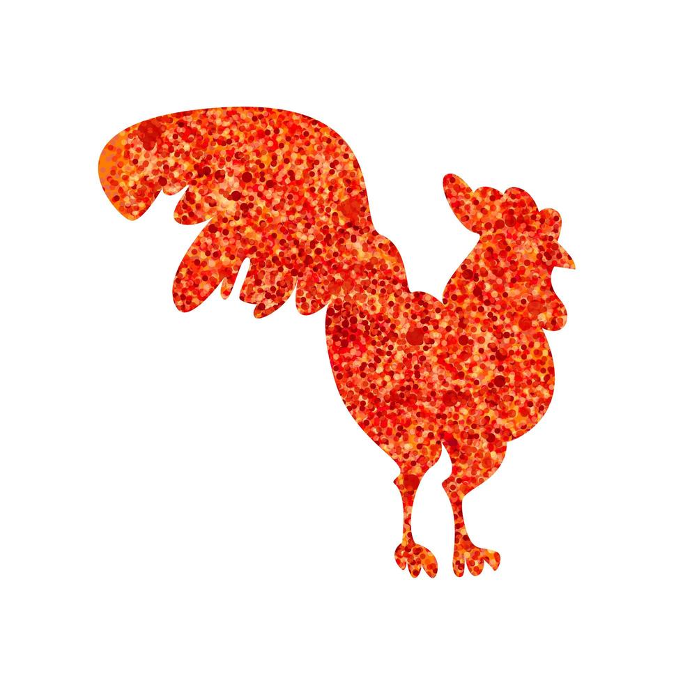 estandarte de gallo de oro vector