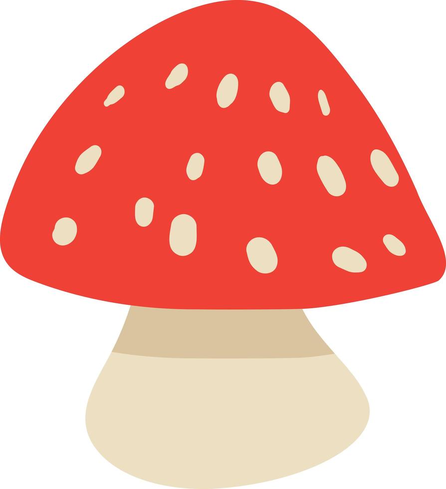Amanita poisonous mushroom autumn season vector
