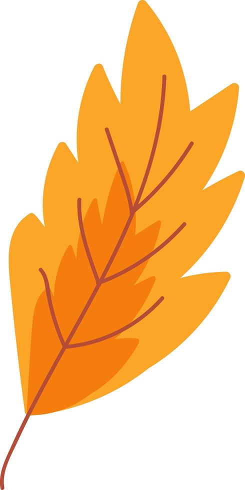 arce seco hoja de naranja jardín eco naturaleza vector