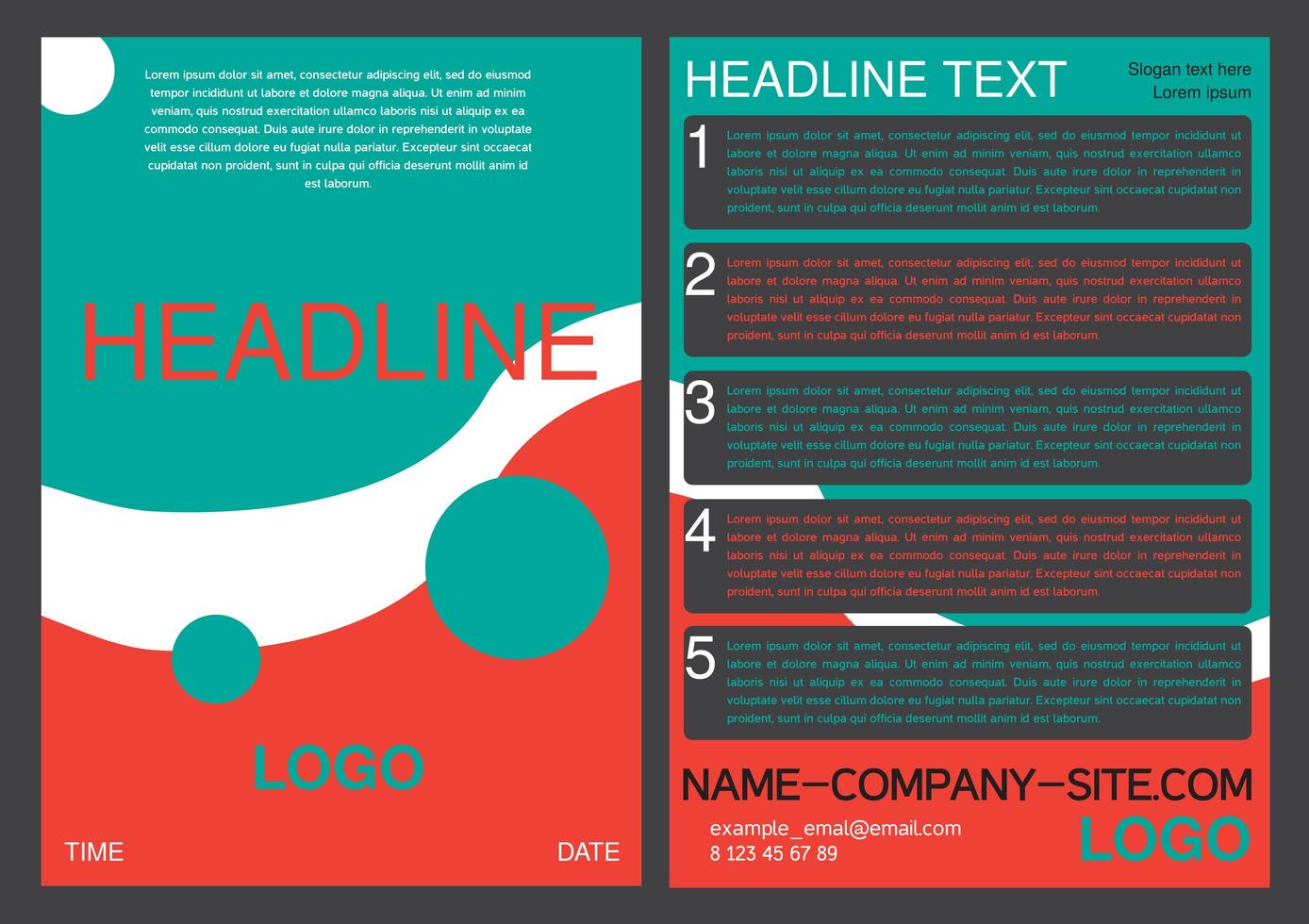 Brochure design template vector