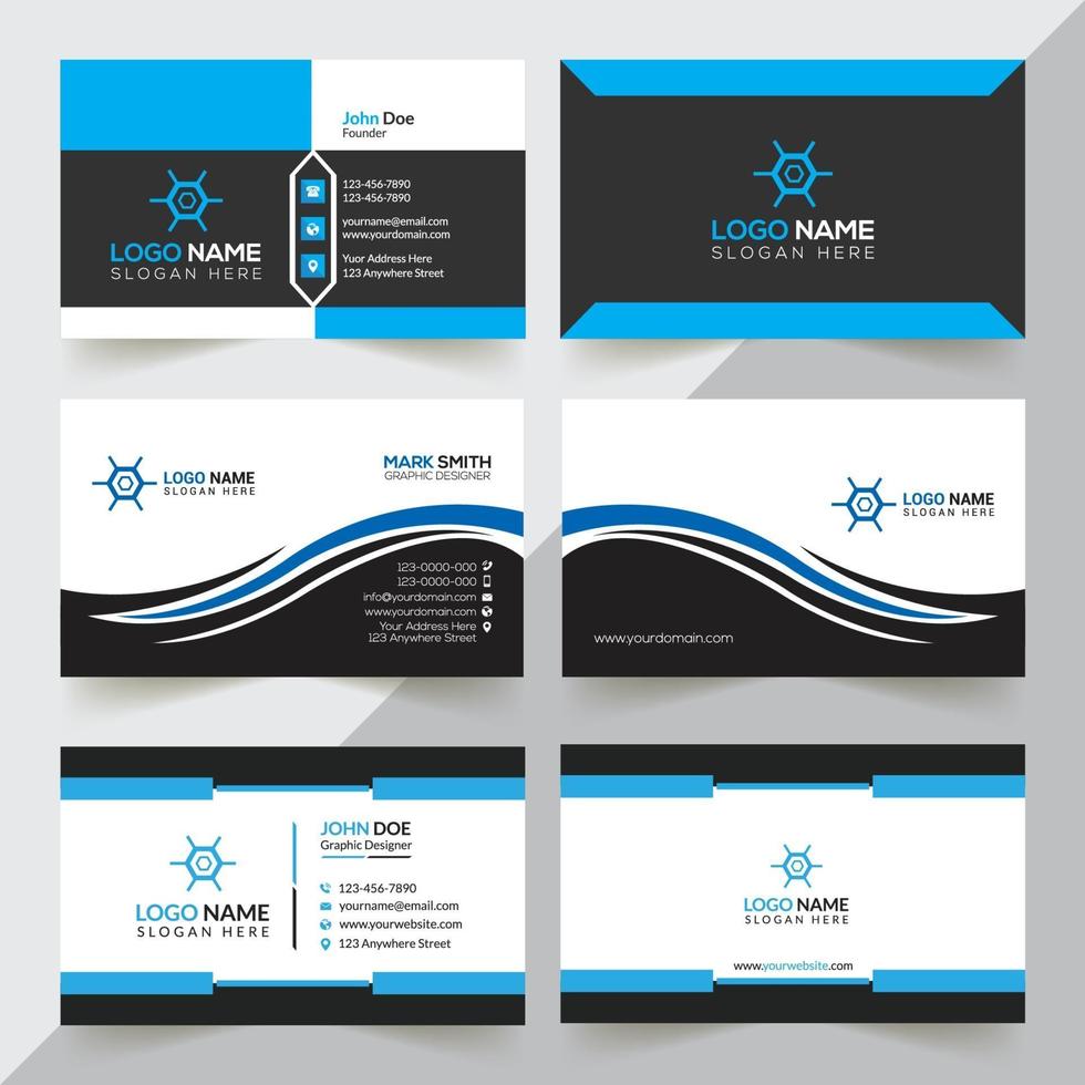Creative And Corporate And Minimal Business Card Design Template vector