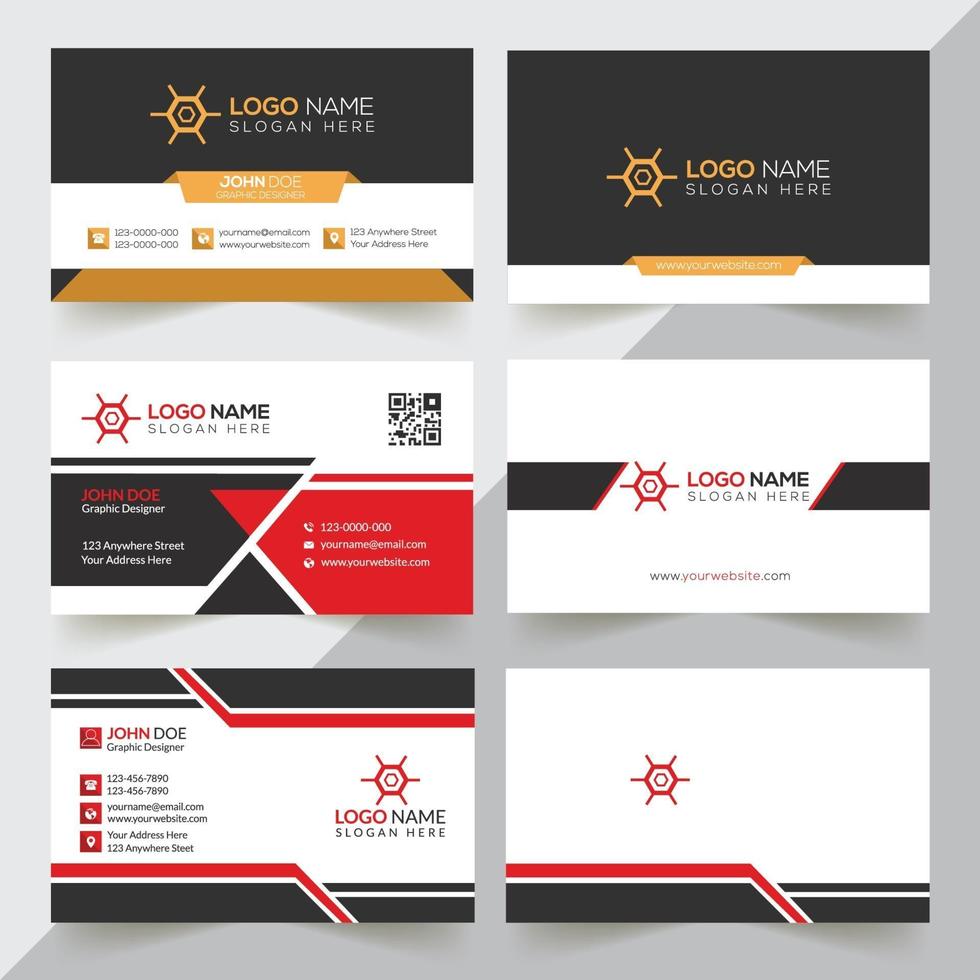 Modern And Professional Business Card Design Template vector