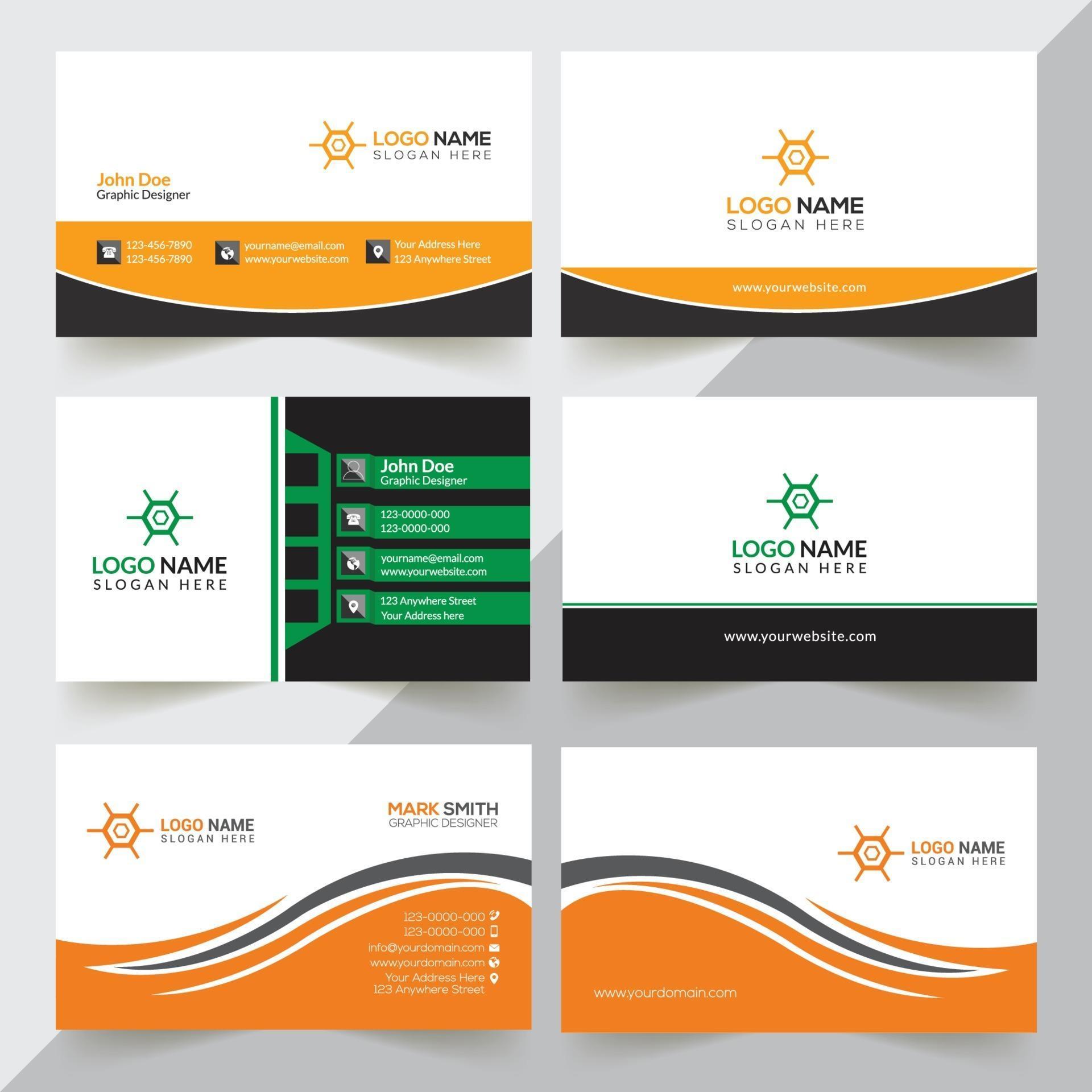 Business Card Design Template 3069136 Vector Art at Vecteezy