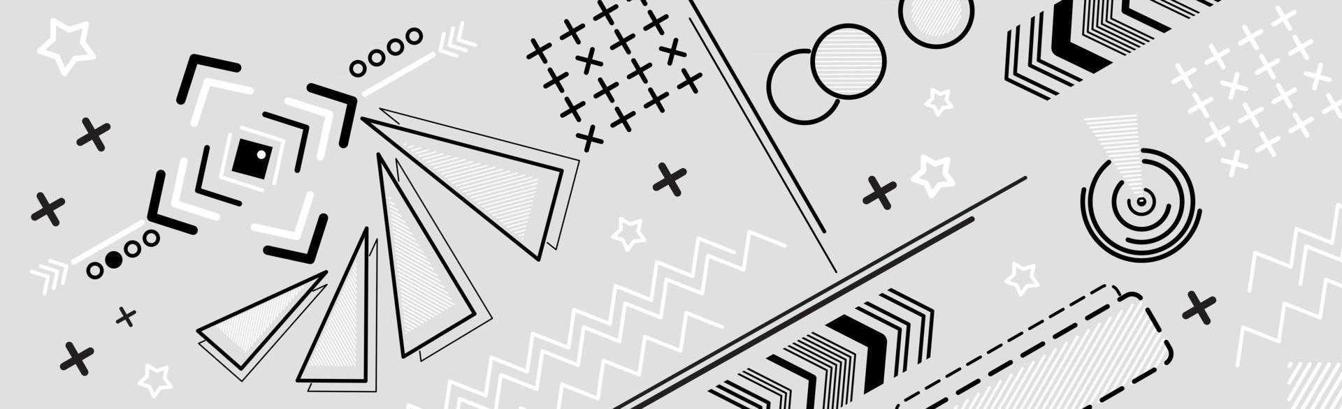 Abstract background with different geometric shapes vector