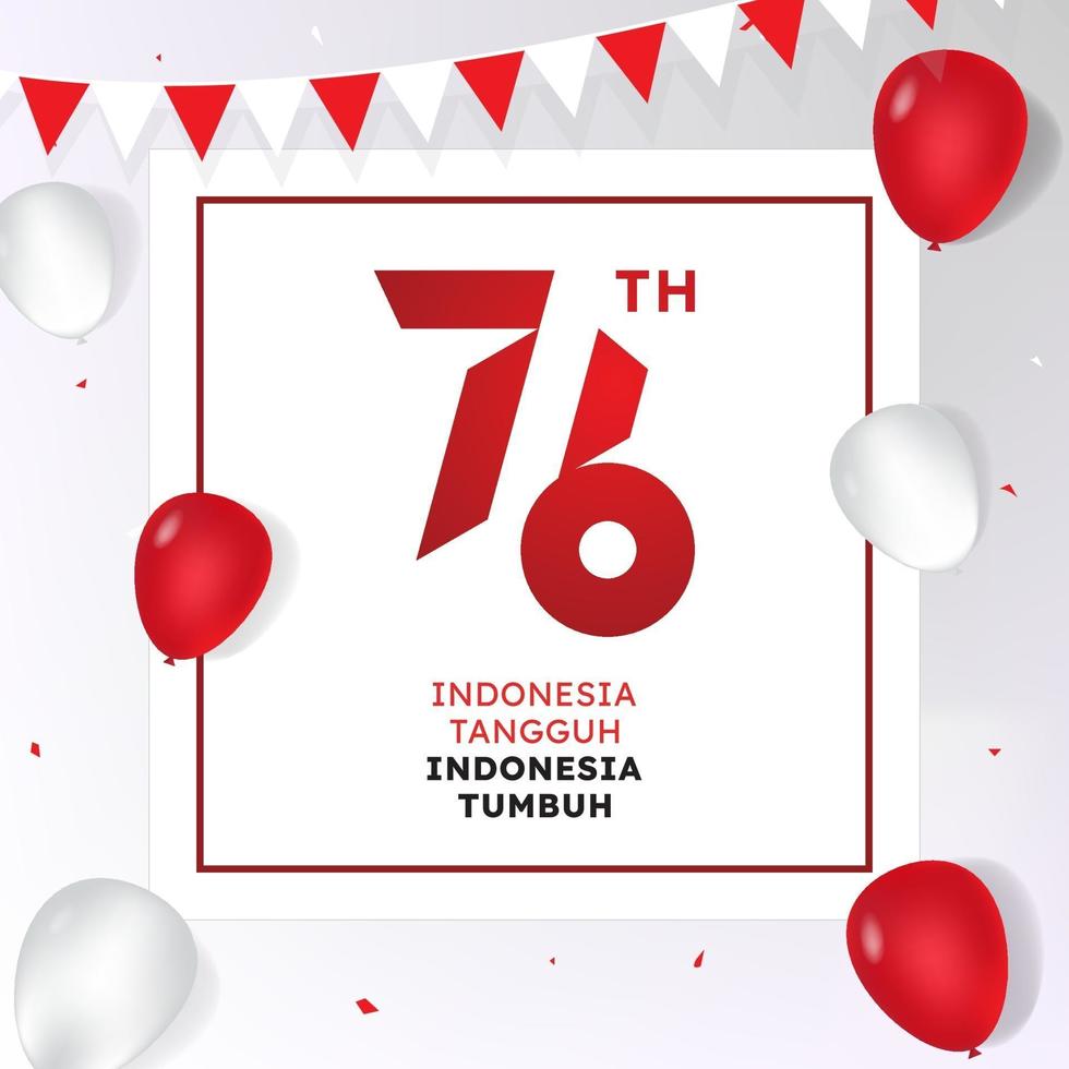 76th Republic of Indonesia's Anniversary vector