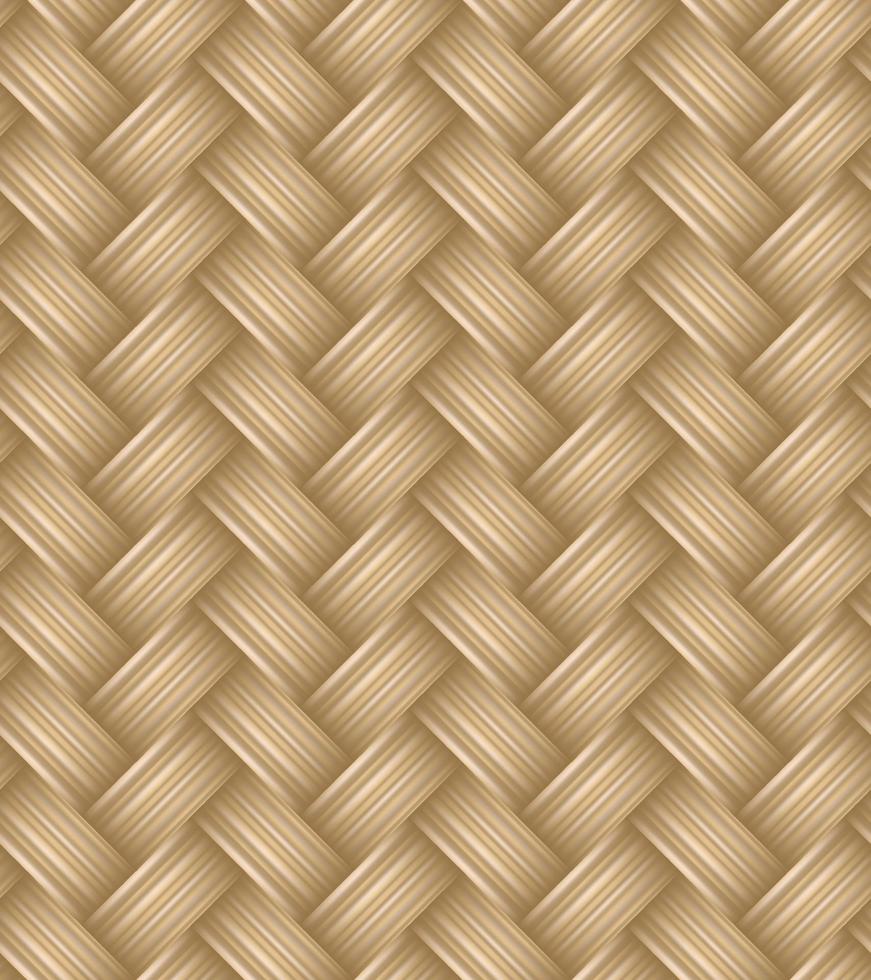 textura de paja ondulada sin fisuras. patrón de mimbre o ratán vector