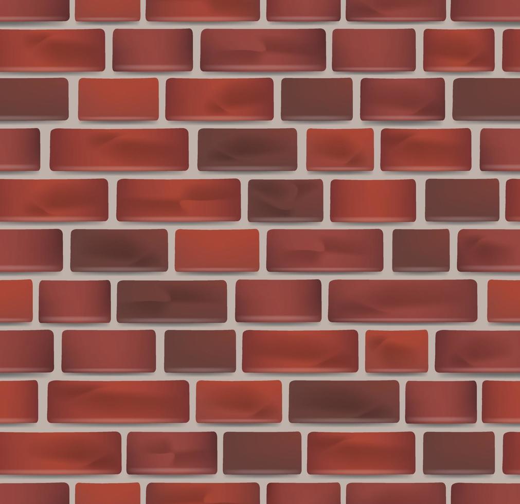 textura de pared sin fisuras. patrón de ladrillos rojos vector