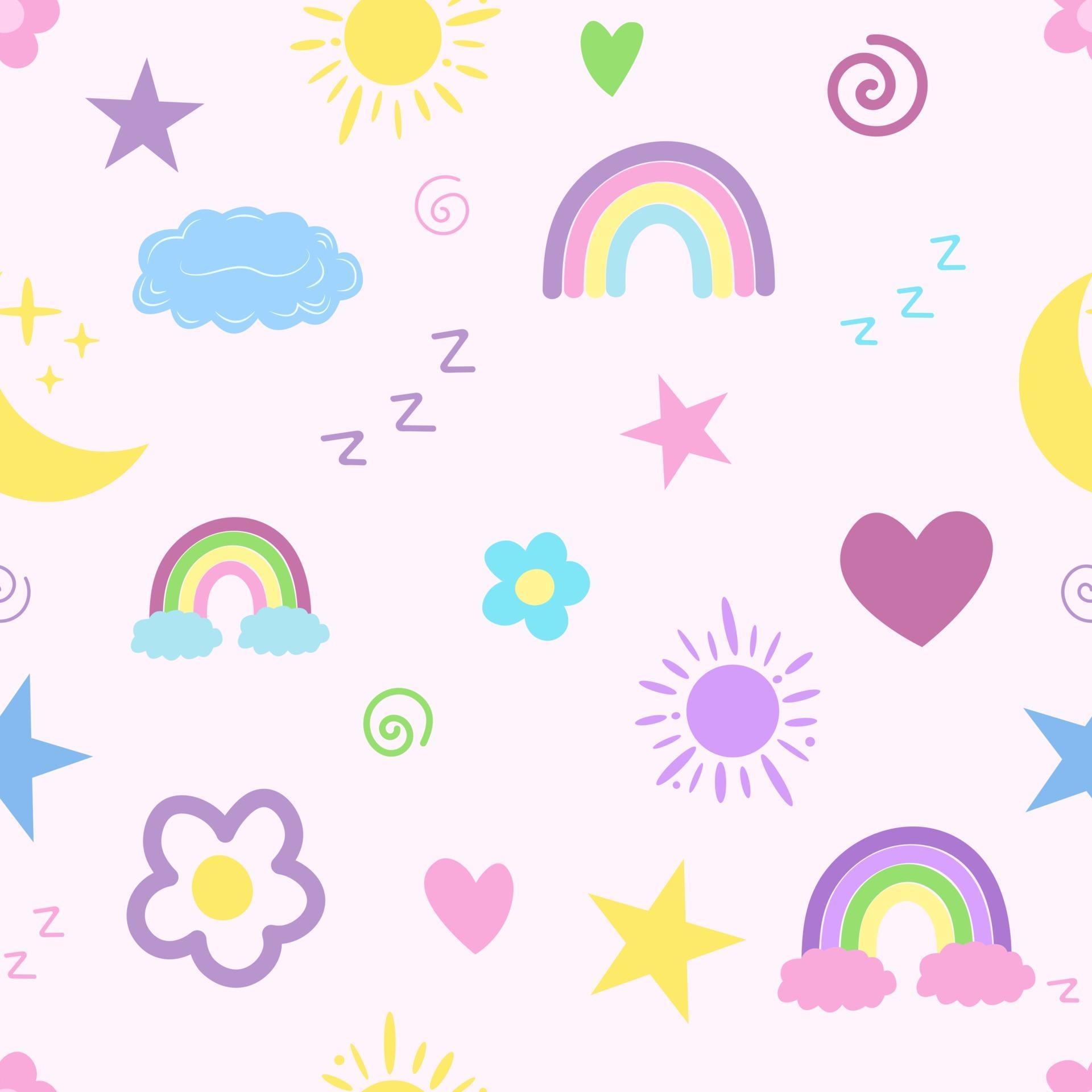 Cute kid pattern. Nursery elements for baby textile 3069743 Vector Art