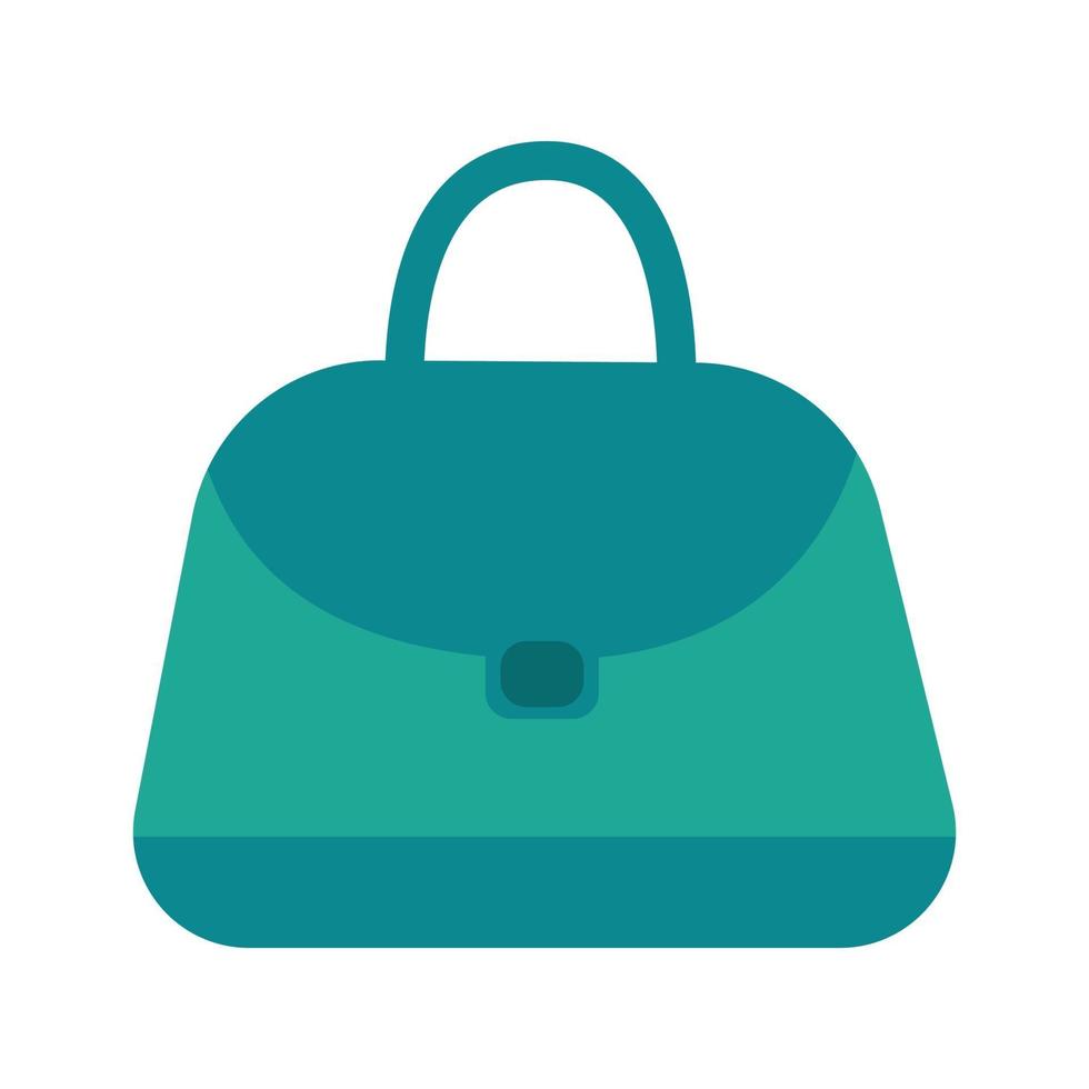 bolso de mujer de color verde. ilustración vectorial plana. vector