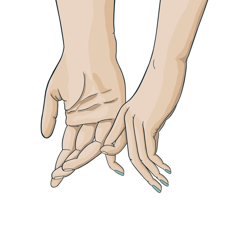 Holding Hands Illustration vector