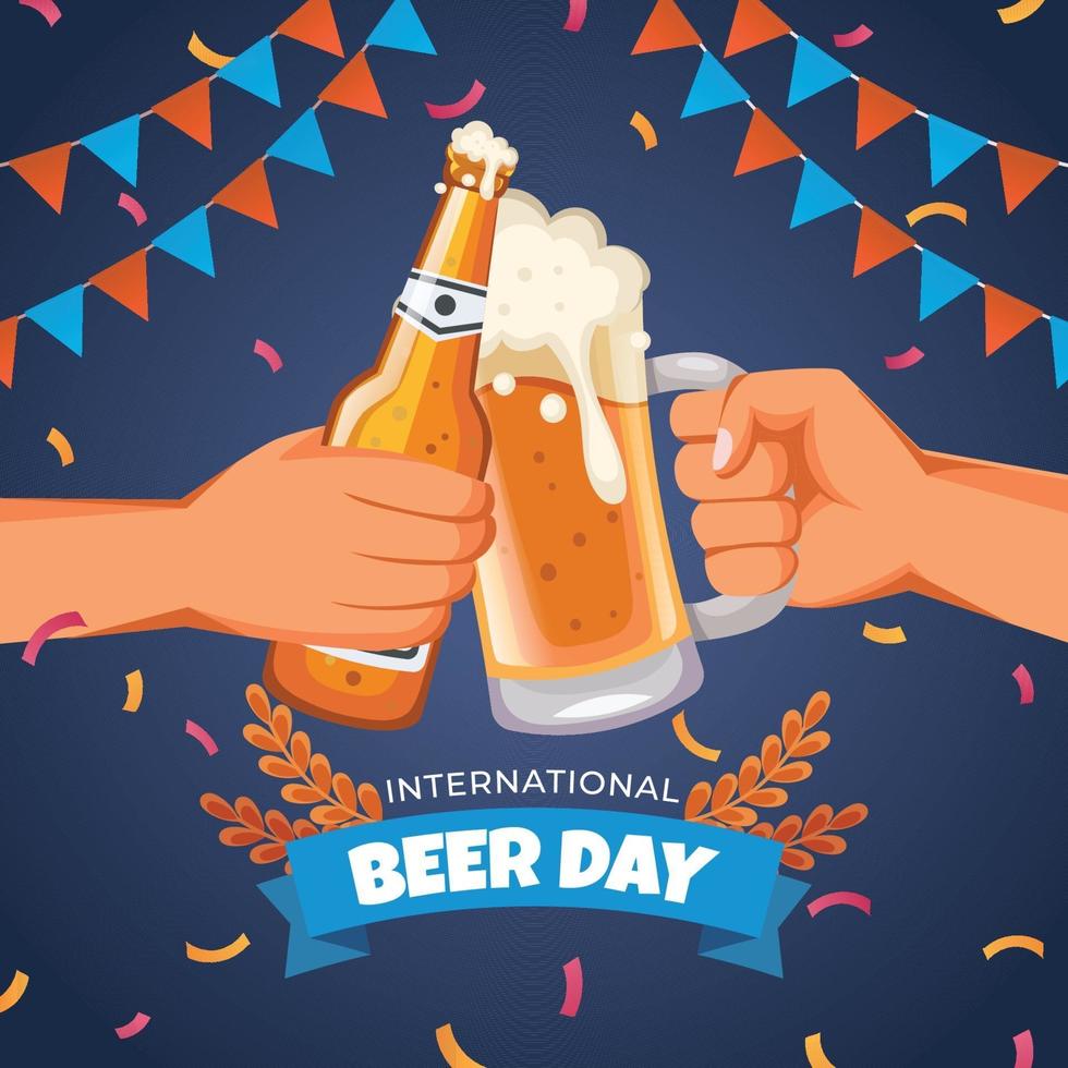 Celebration of A Beer Day vector