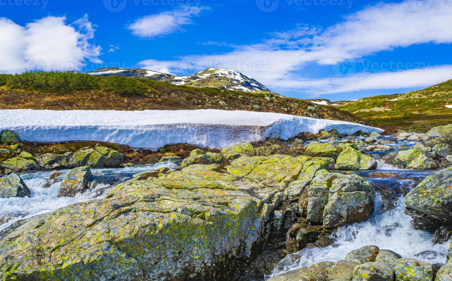 Storebottane river at Vavatn lake in Hemsedal, Norway photo