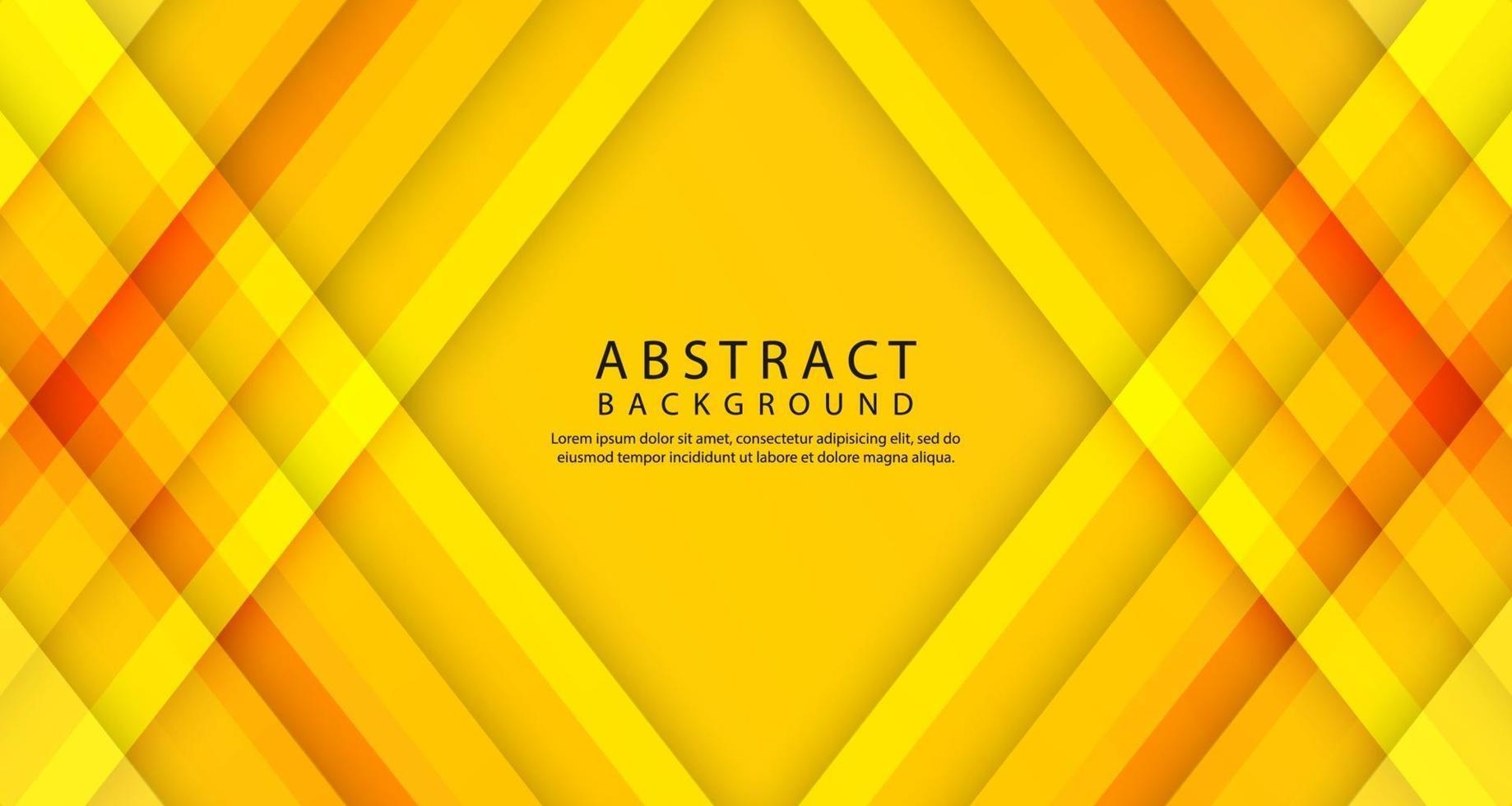 Abstract 3d geometric background with orange stripes decoration vector