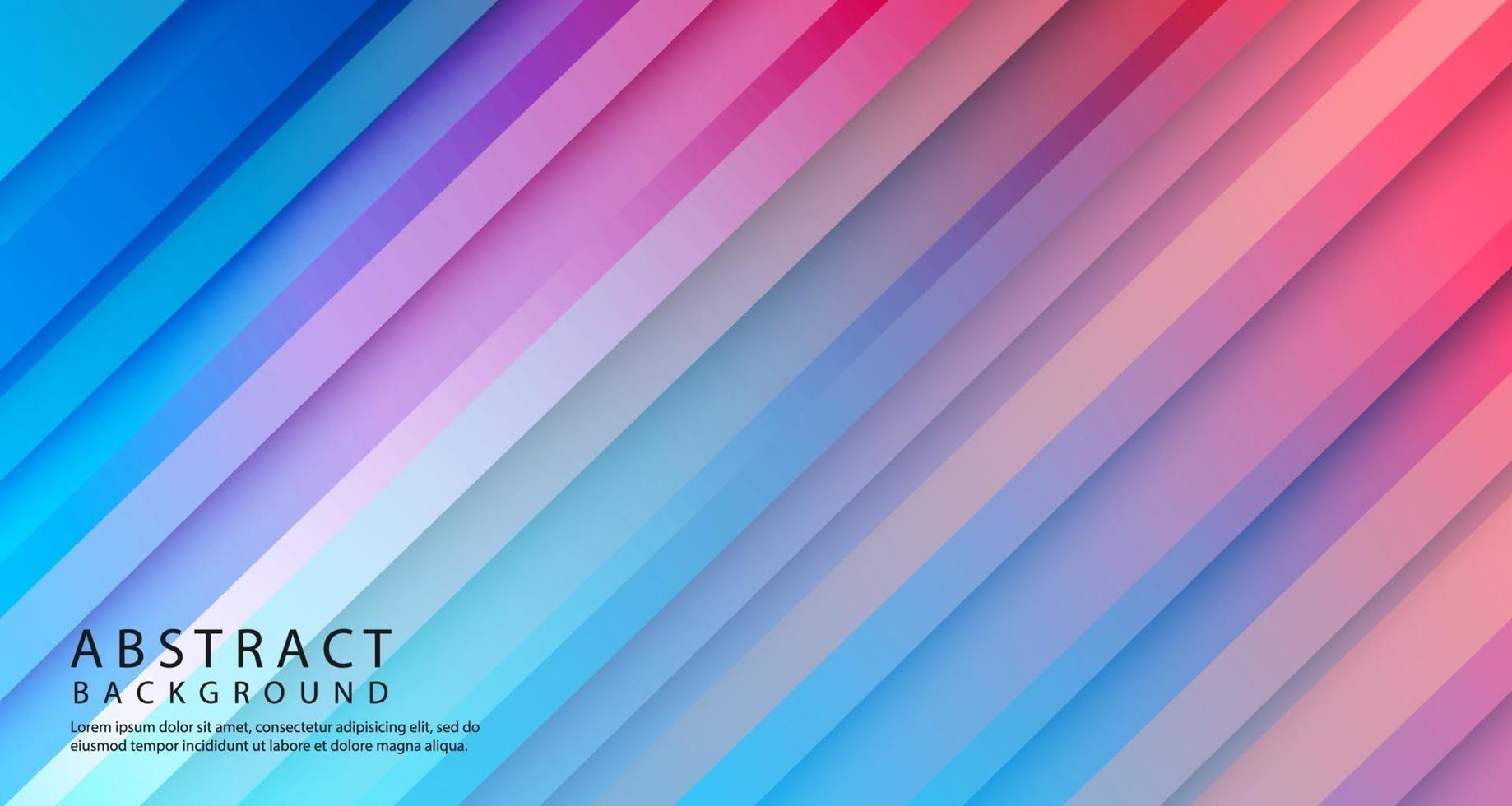 Abstract 3d geometric background with colorful stripes decoration vector