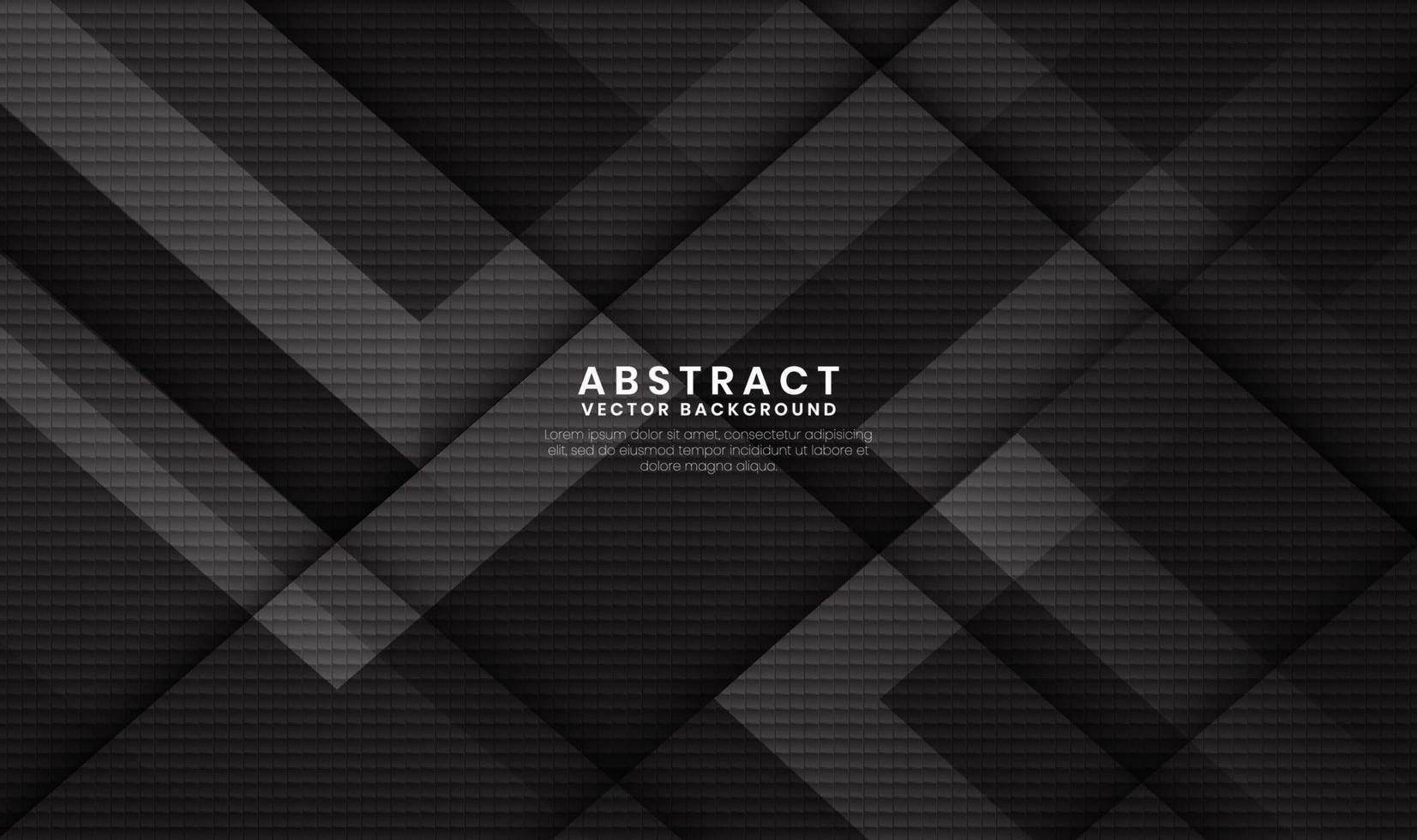 Black abstract geometric background with movement diagonal lines vector