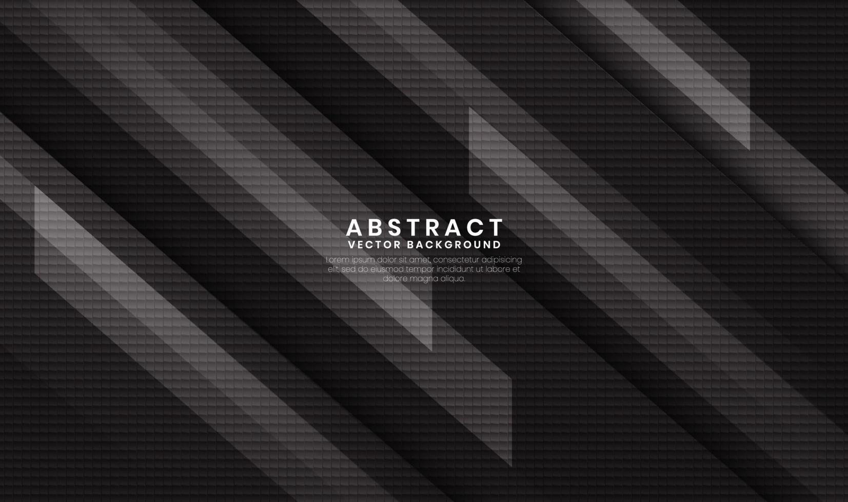 Black abstract geometric background with movement diagonal lines vector