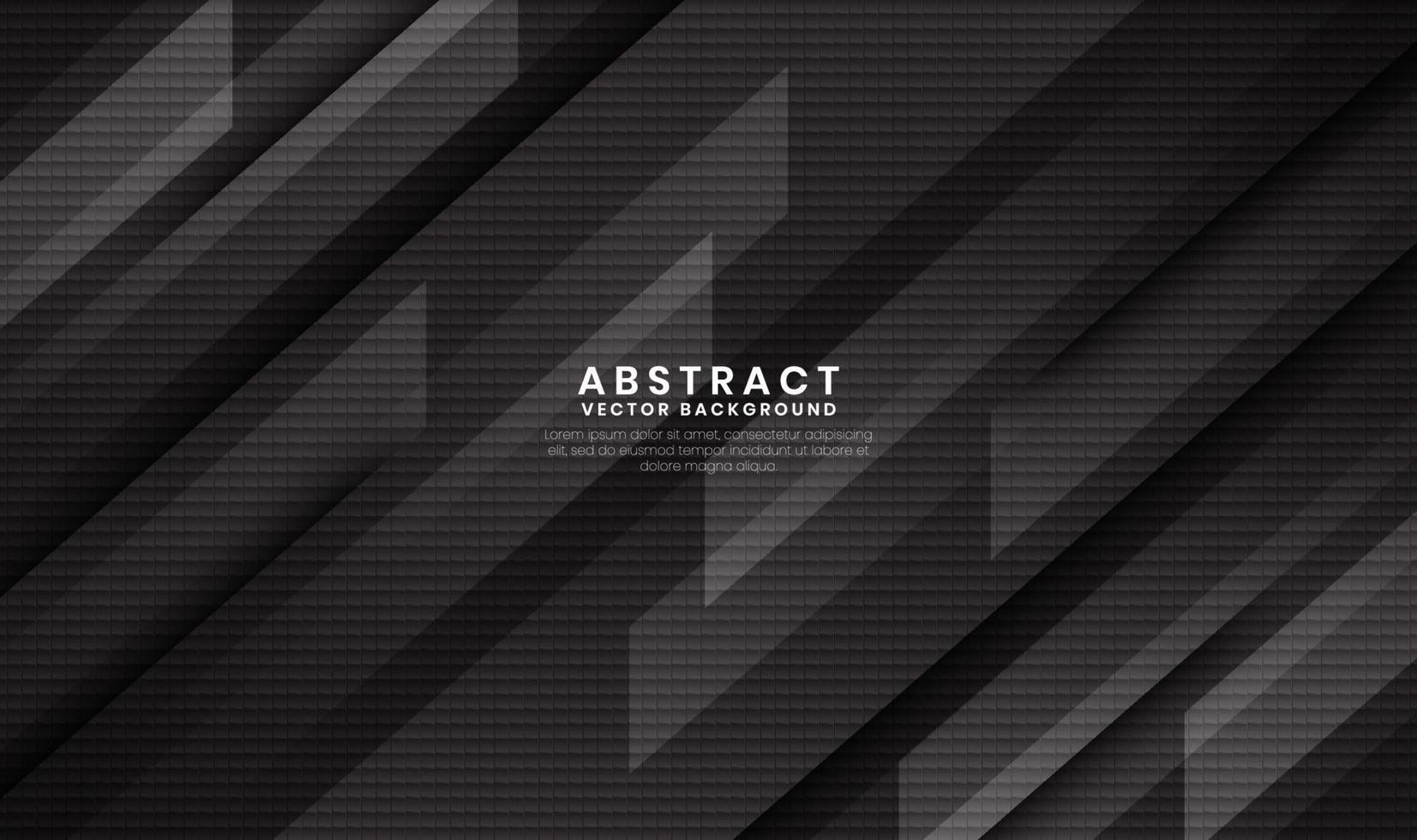 Black abstract geometric background with movement diagonal lines vector