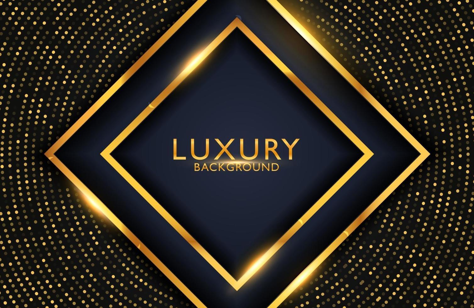 Luxury elegant Abstract black and shiny gold geometric background vector