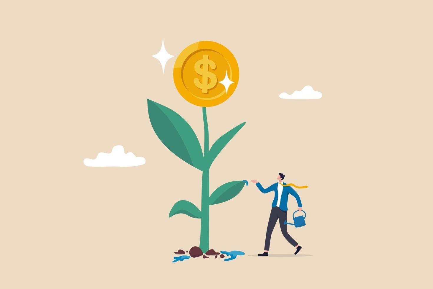 Financial or investment growth, increase earning profit vector