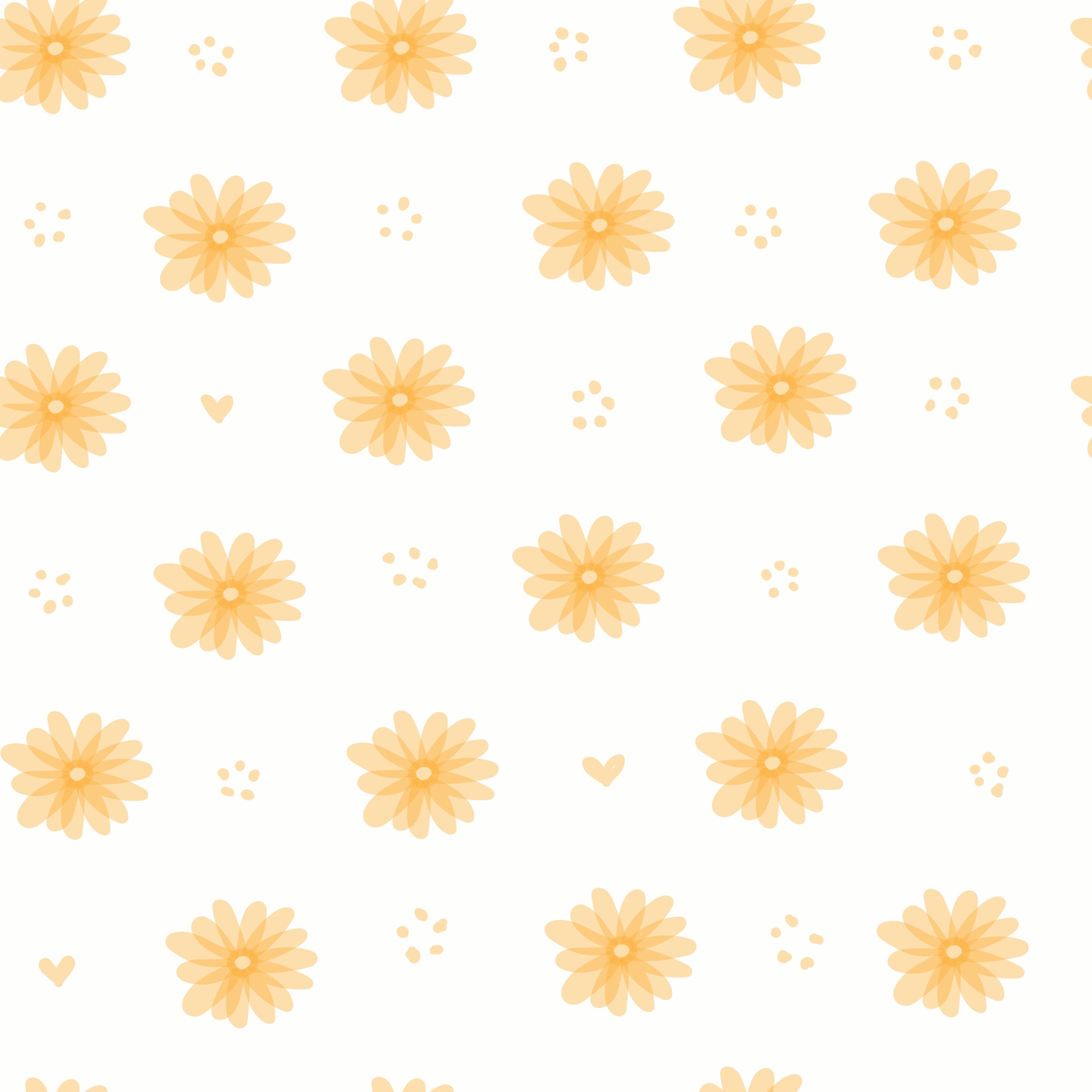 Các mẫu hoa cam nhạt được trang trí trên nền trắng tạo nên sự dễ thương và ngọt ngào cho bức tranh Cute pastel white pattern orange flowers hearts Seamless. Chúng sẽ khiến bạn cảm thấy như đang sống trong một thế giới cổ tích, nơi mọi thứ đều dịu dàng và hồn nhiên. Cùng xem và cảm nhận điều đó.