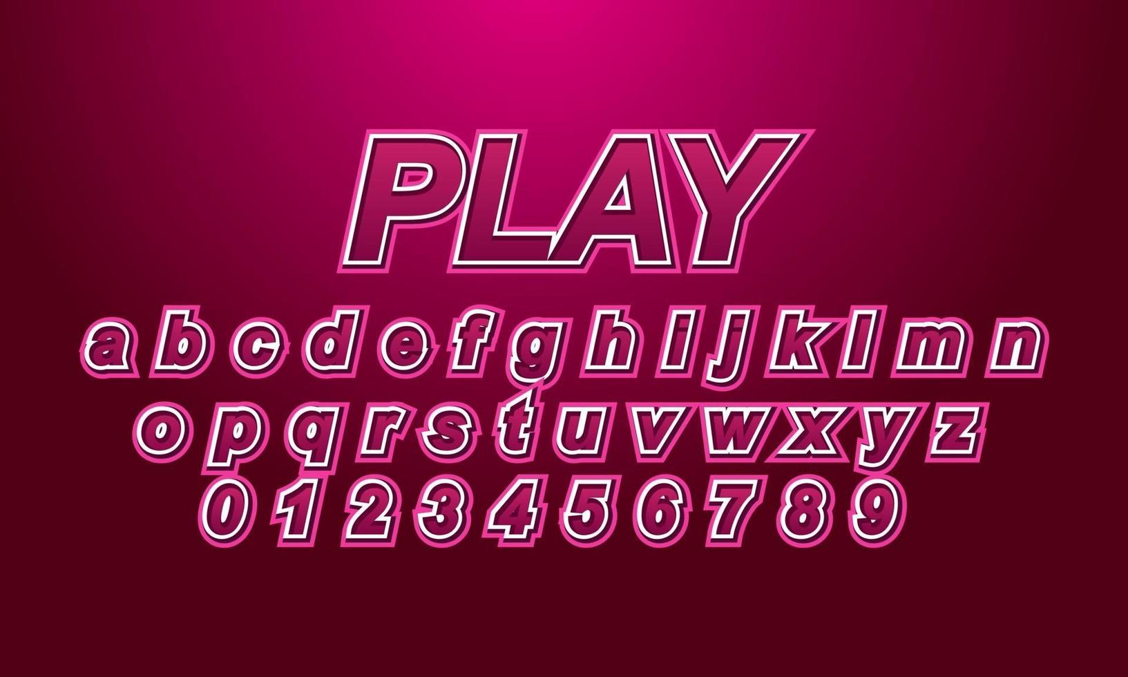 play font alphabet vector