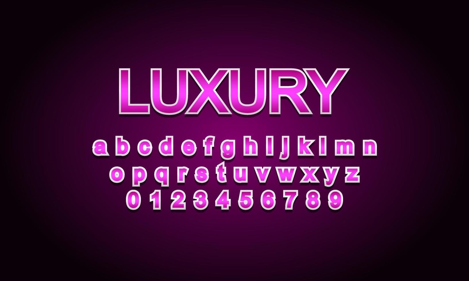 luxury font alphabet vector