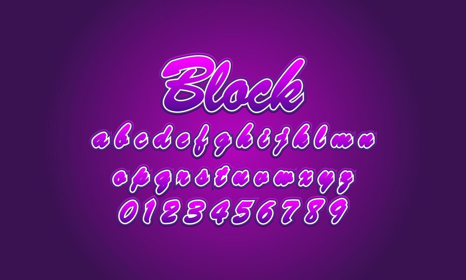 block font alphabet vector