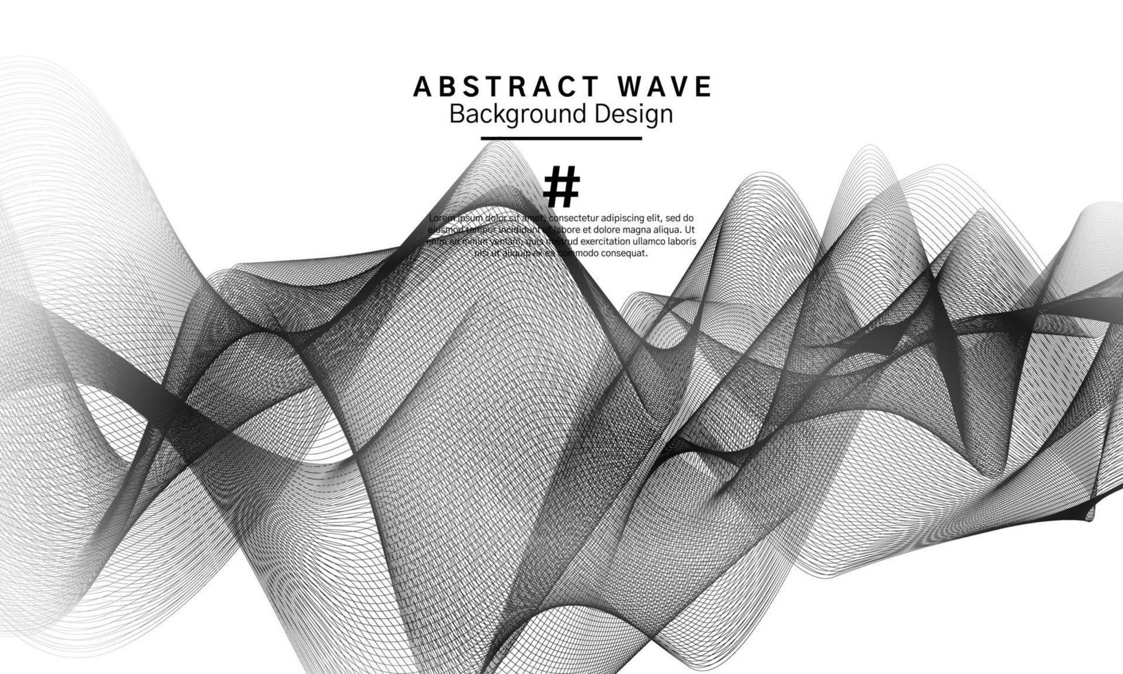 Abstract wavy lines background design vector