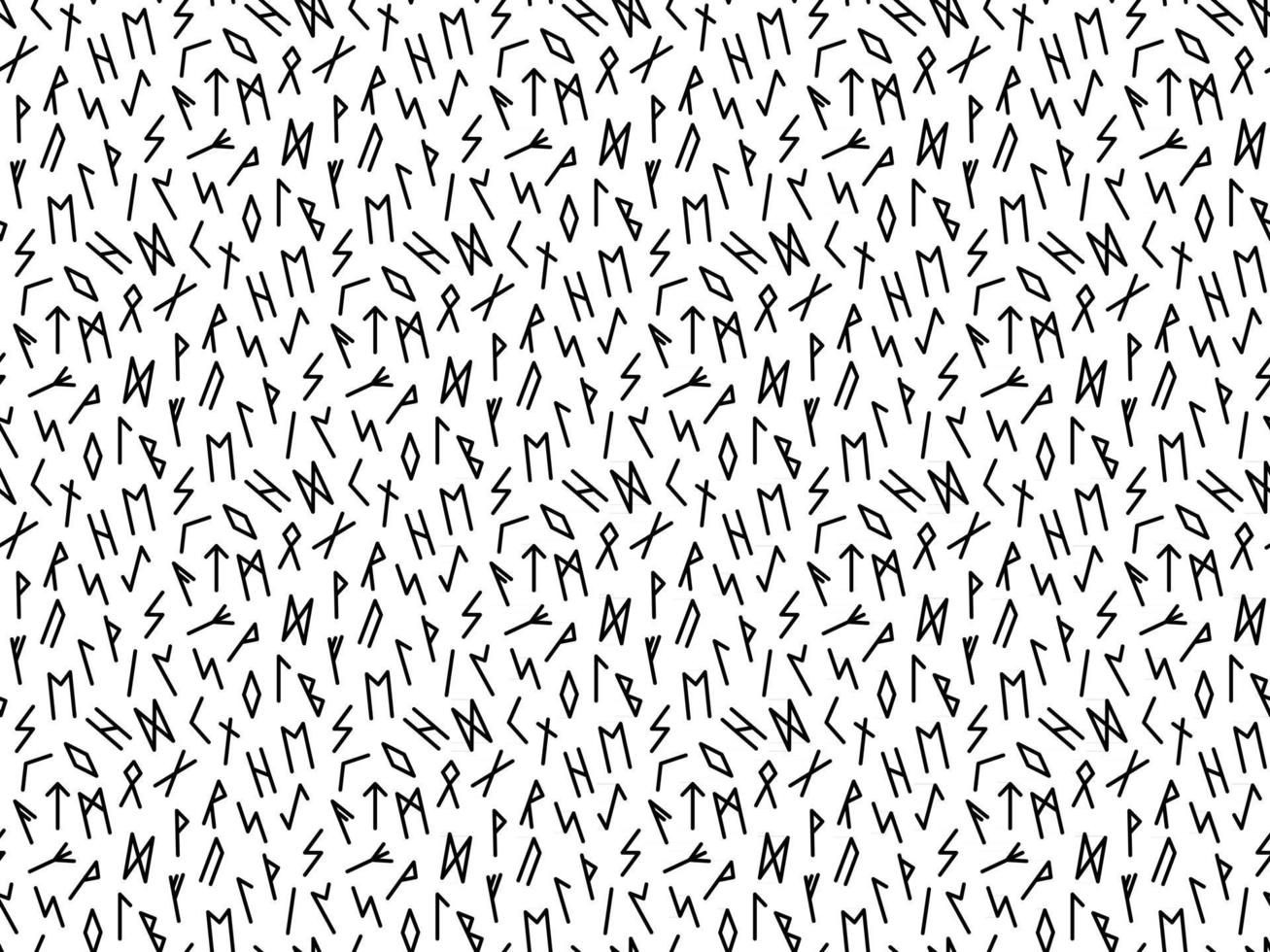 seamless pattern. Runic talismans. Magic and magical runes. vector