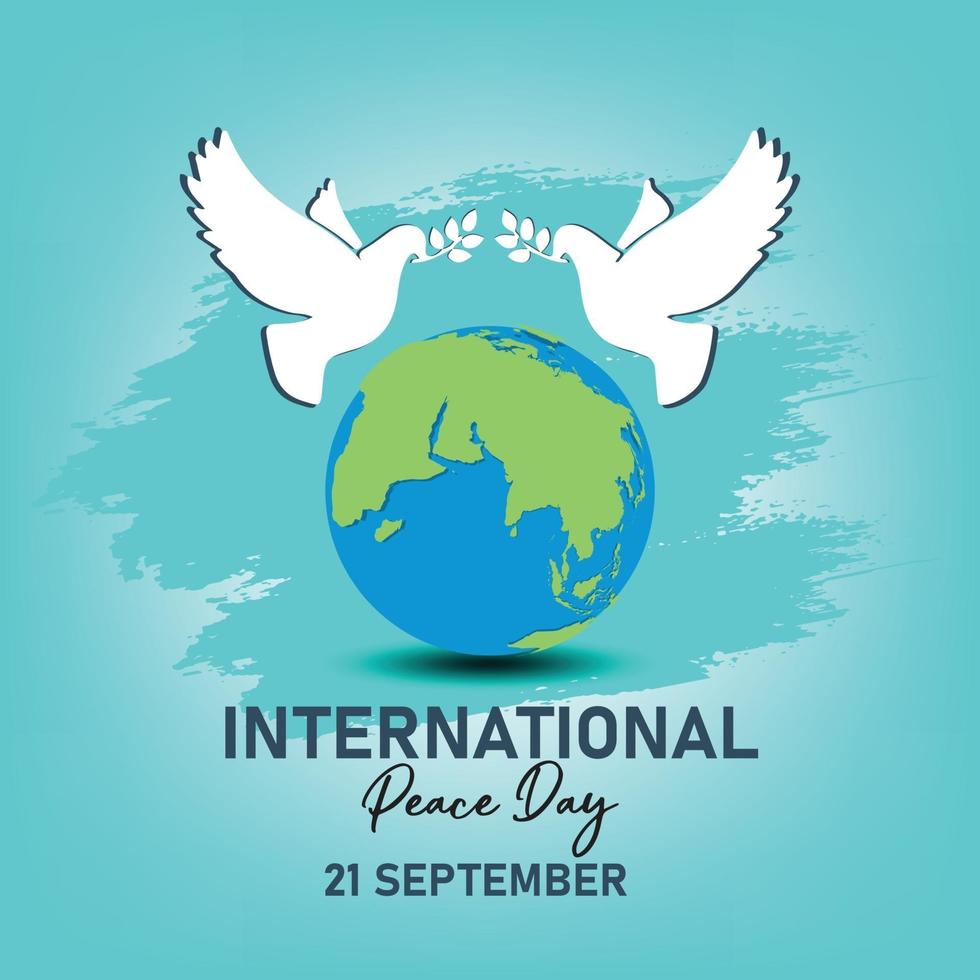 día internacional de la paz. concepto de ilustración actual mundo de la paz. vector
