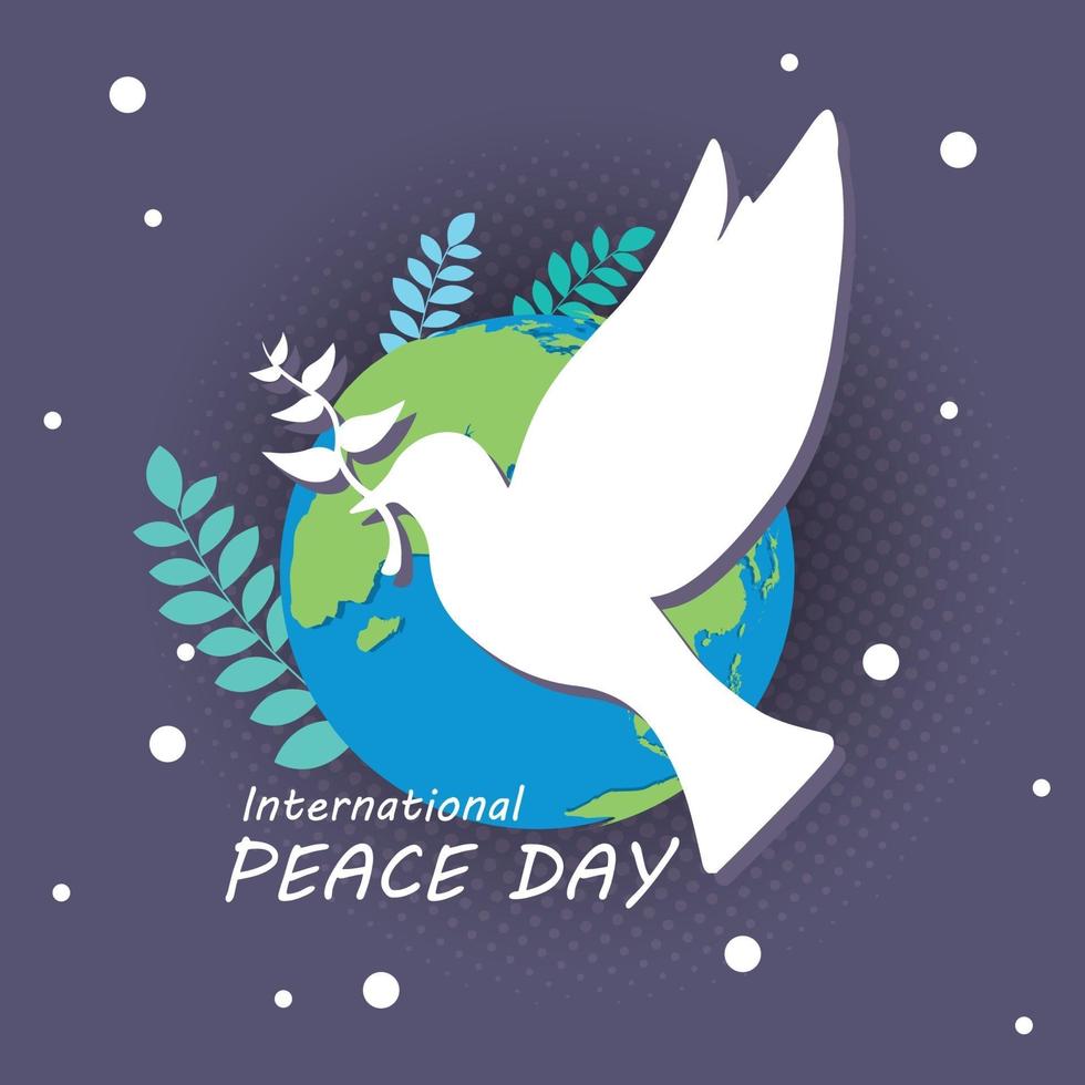 International peace day. Illustration concept present peace world. vector