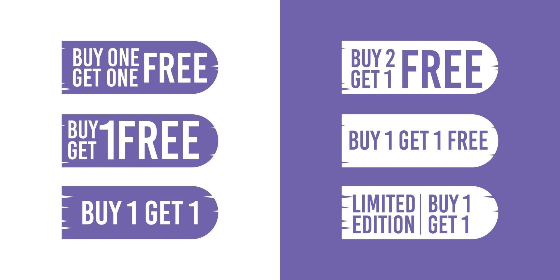 Buy 1 Get 1 Free sale banners template. vector