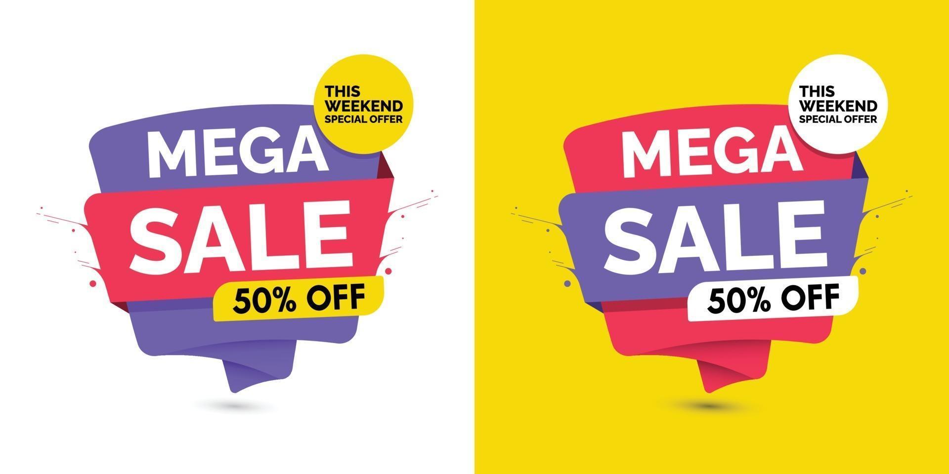 Sale design banner templates. vector