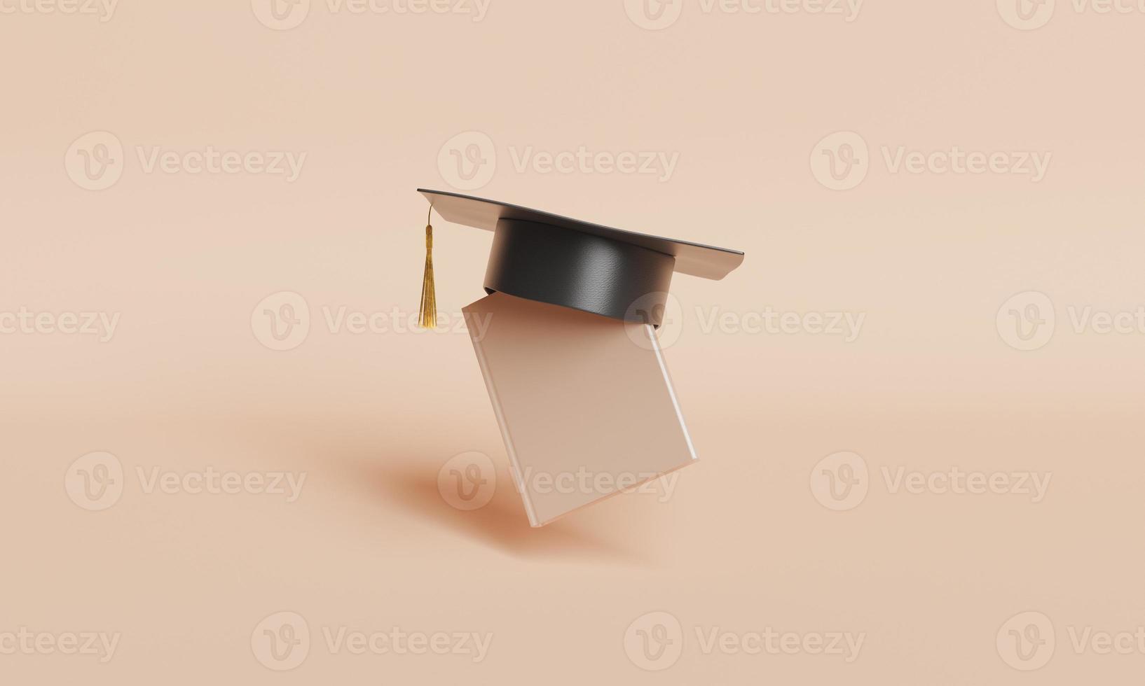 book with graduation hat photo