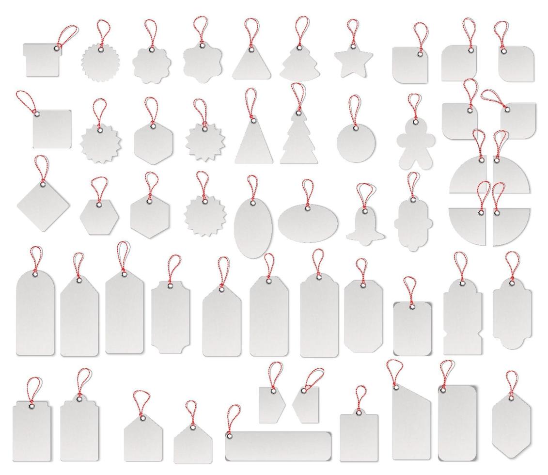 Price or Sale tags and labels vector template set