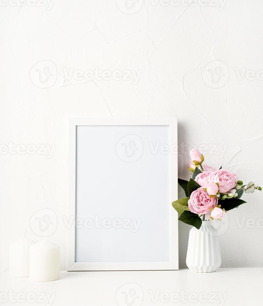 mock up frame photo decoration for spring