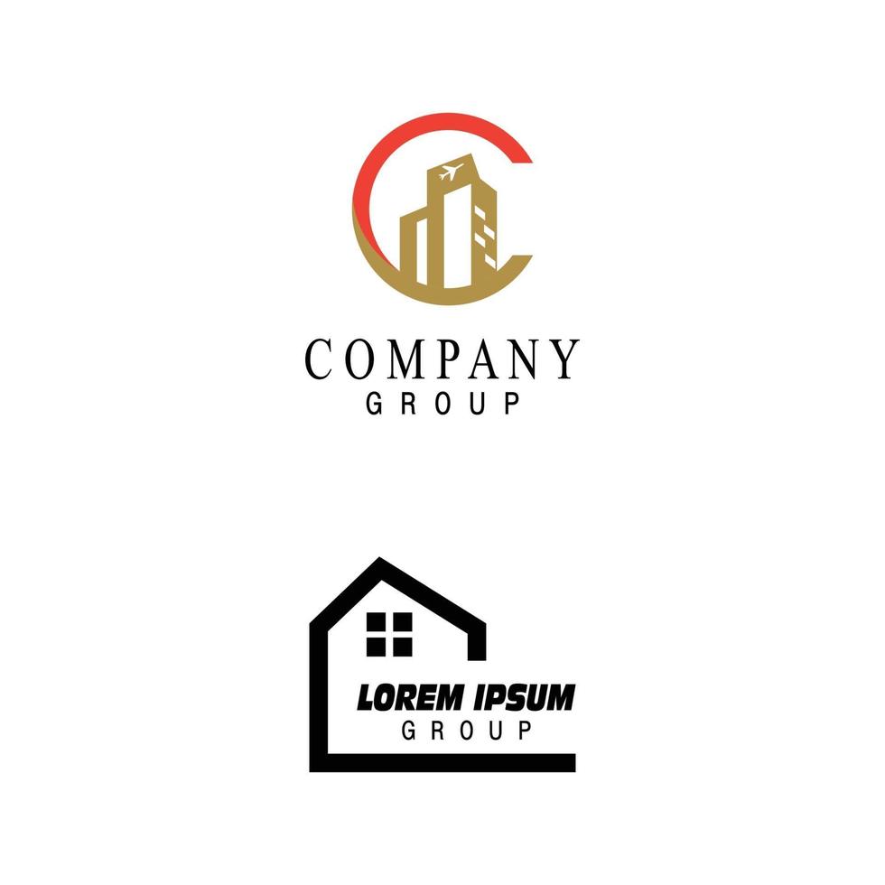 Real Estate , Property and Construction Logo design vector