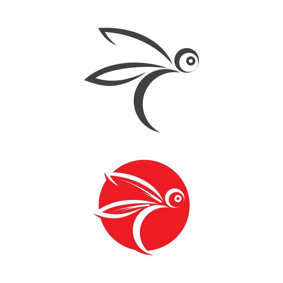 Dragonfly illustration icon vector