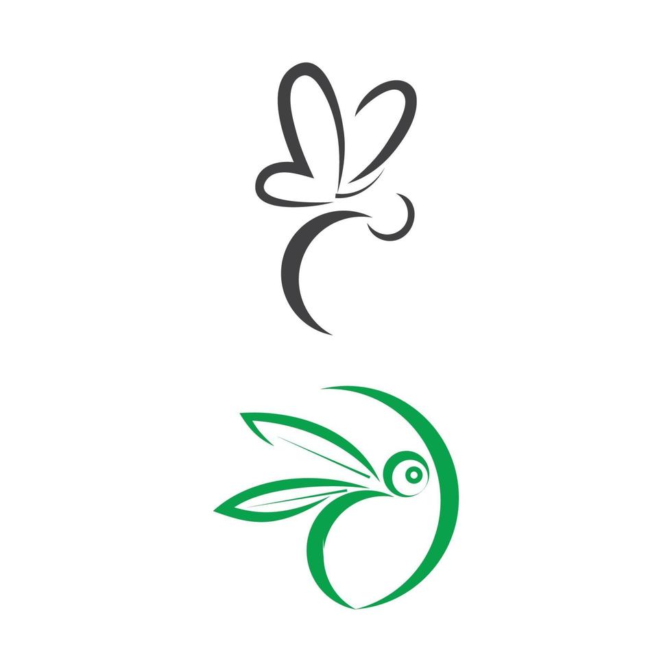 Dragonfly illustration icon vector