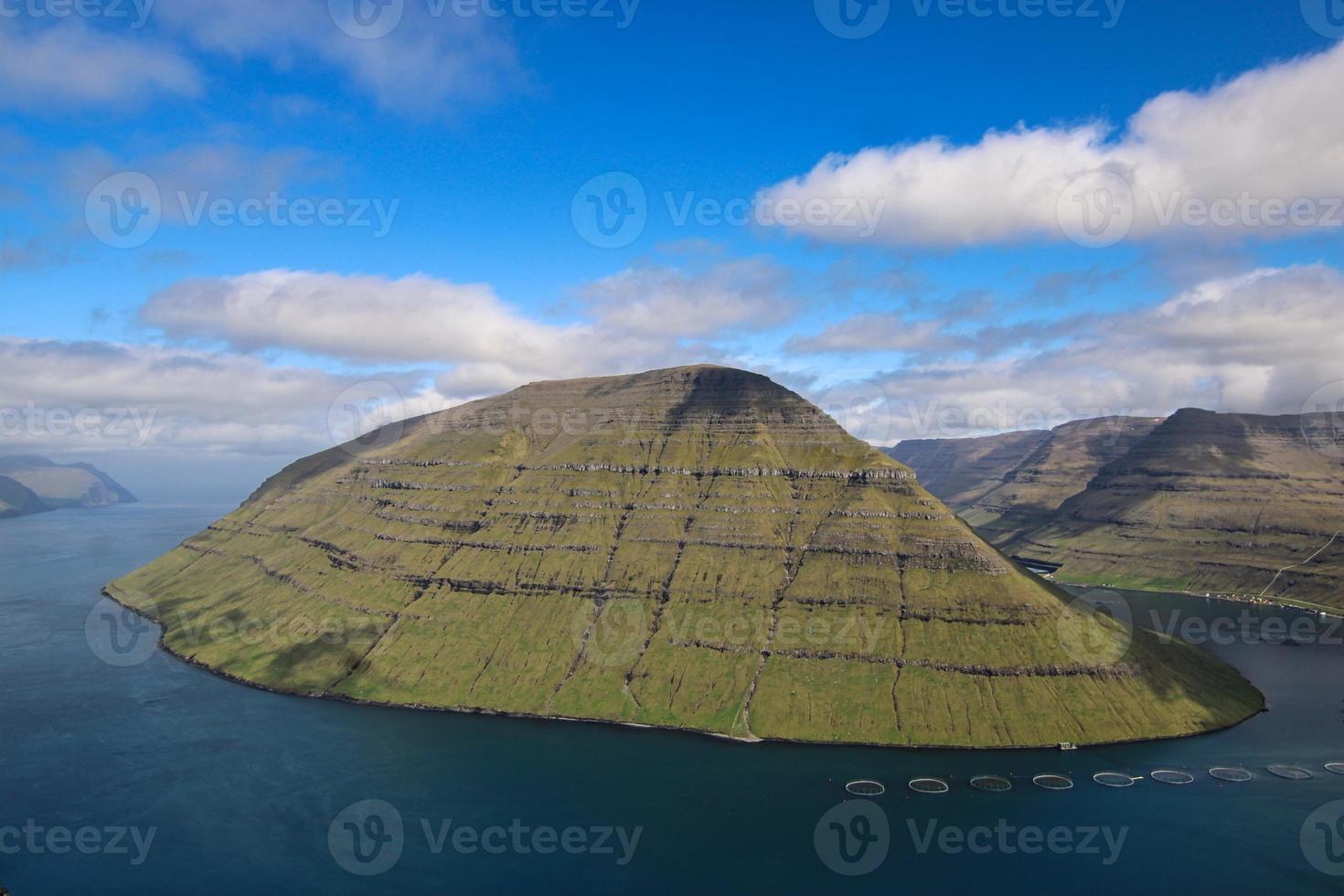 The impressive landscape of Faroe Islands on a beautiful day in summer photo