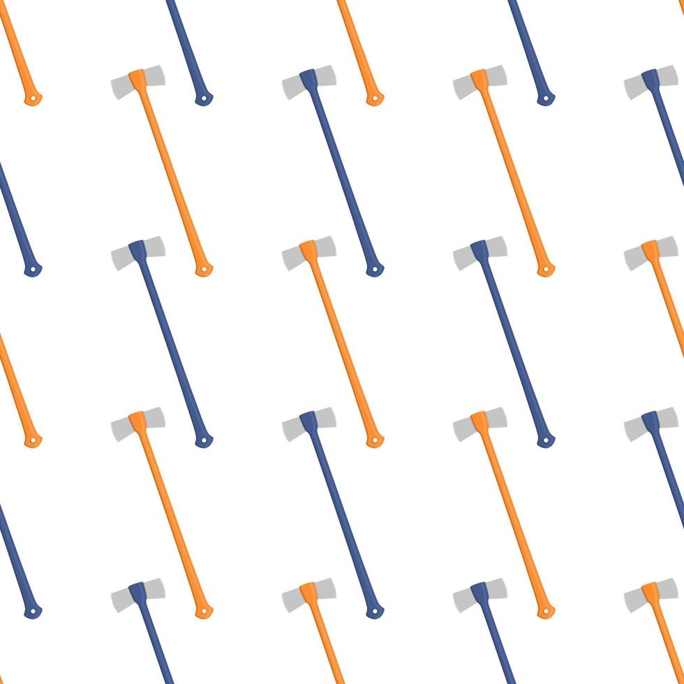 Illustration on theme pattern steel axes with wooden handle vector