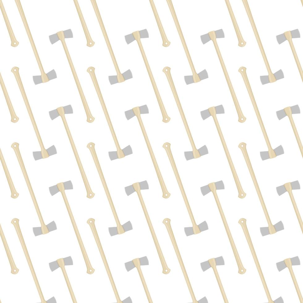 Illustration on theme pattern steel axes with wooden handle vector