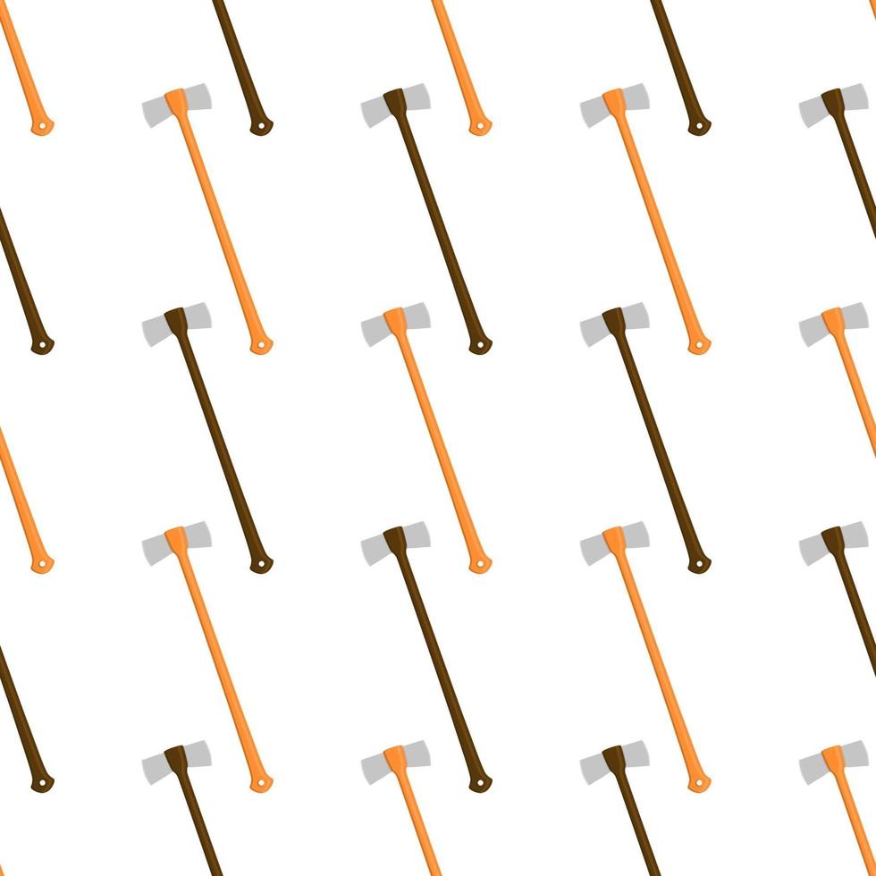Illustration on theme pattern steel axes with wooden handle vector