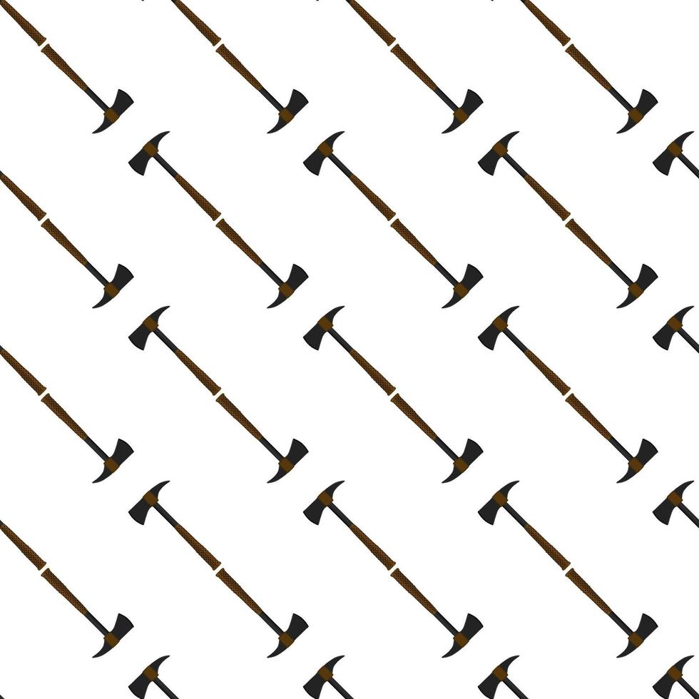 Illustration on theme pattern steel axes with wooden handle vector