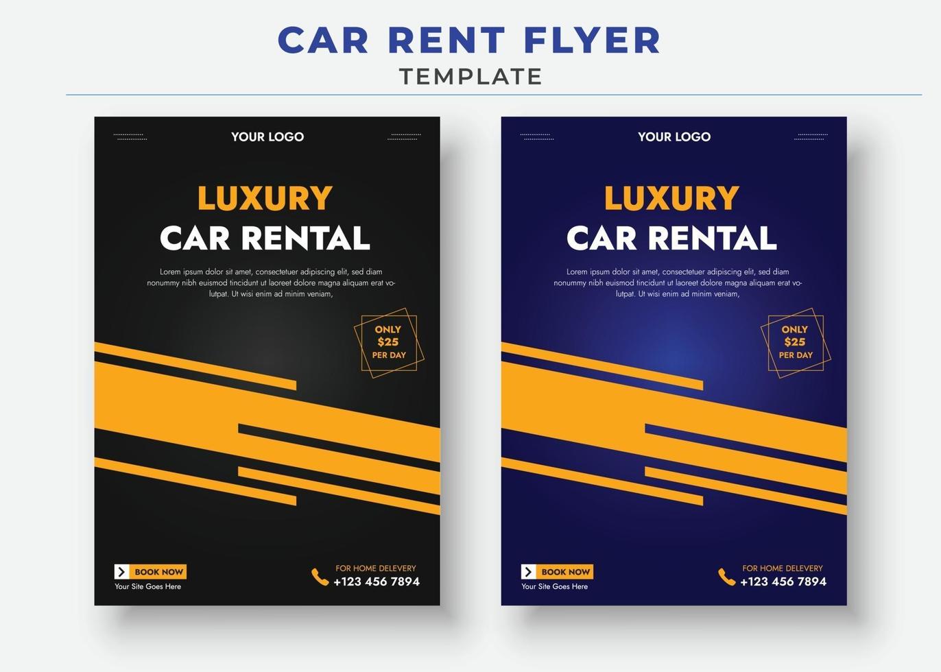 Car Rent Flyer Templates, Car sale flyer vector